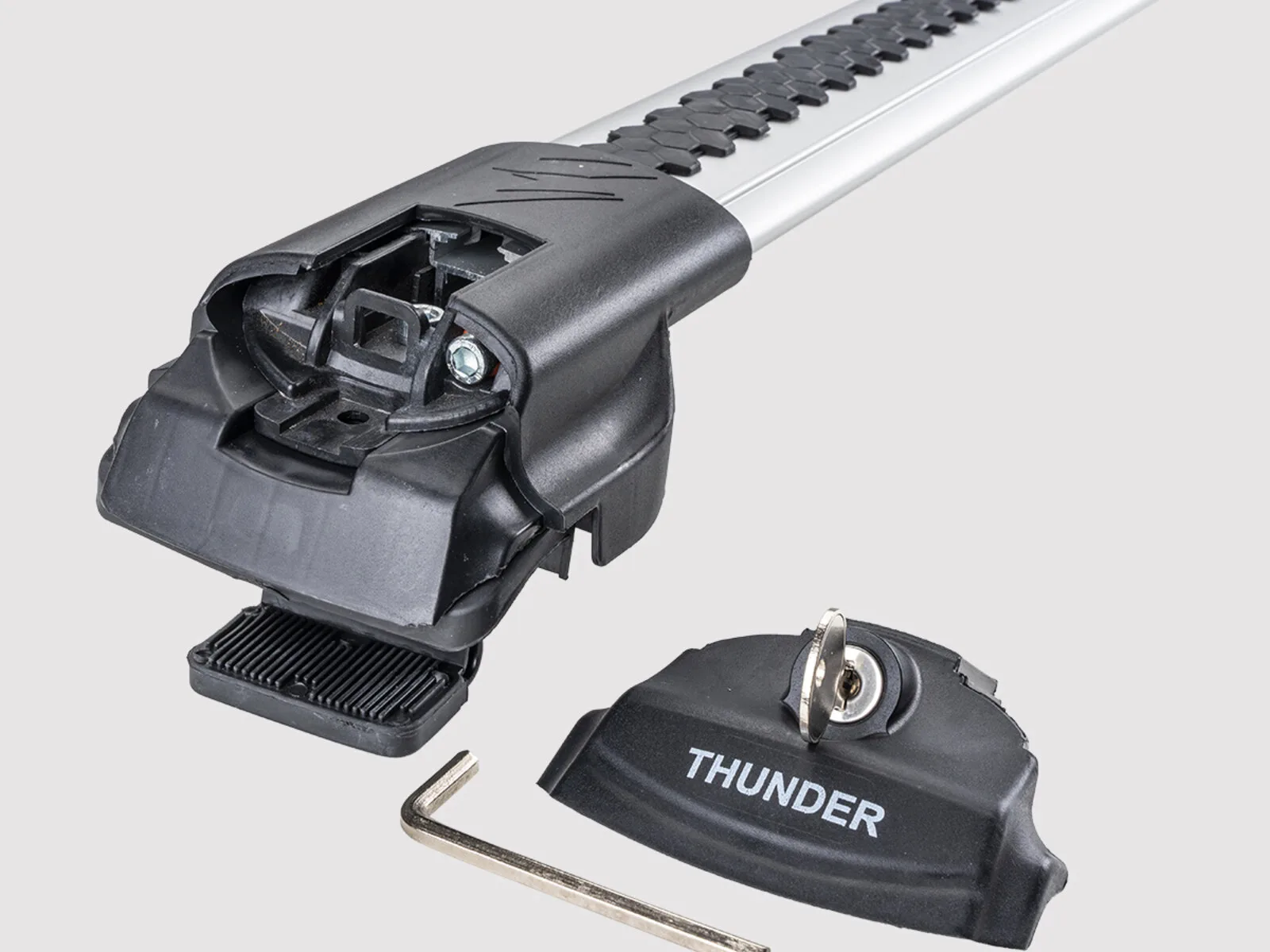 Thunder TRX1 en plata satinada, detalle del perfil aerodinámico
